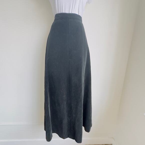 John Meyer Vintage Black Velvet Maxi WhimsiGoth Long Full Festive Retro Skirt 12 - Picture 2 of 10